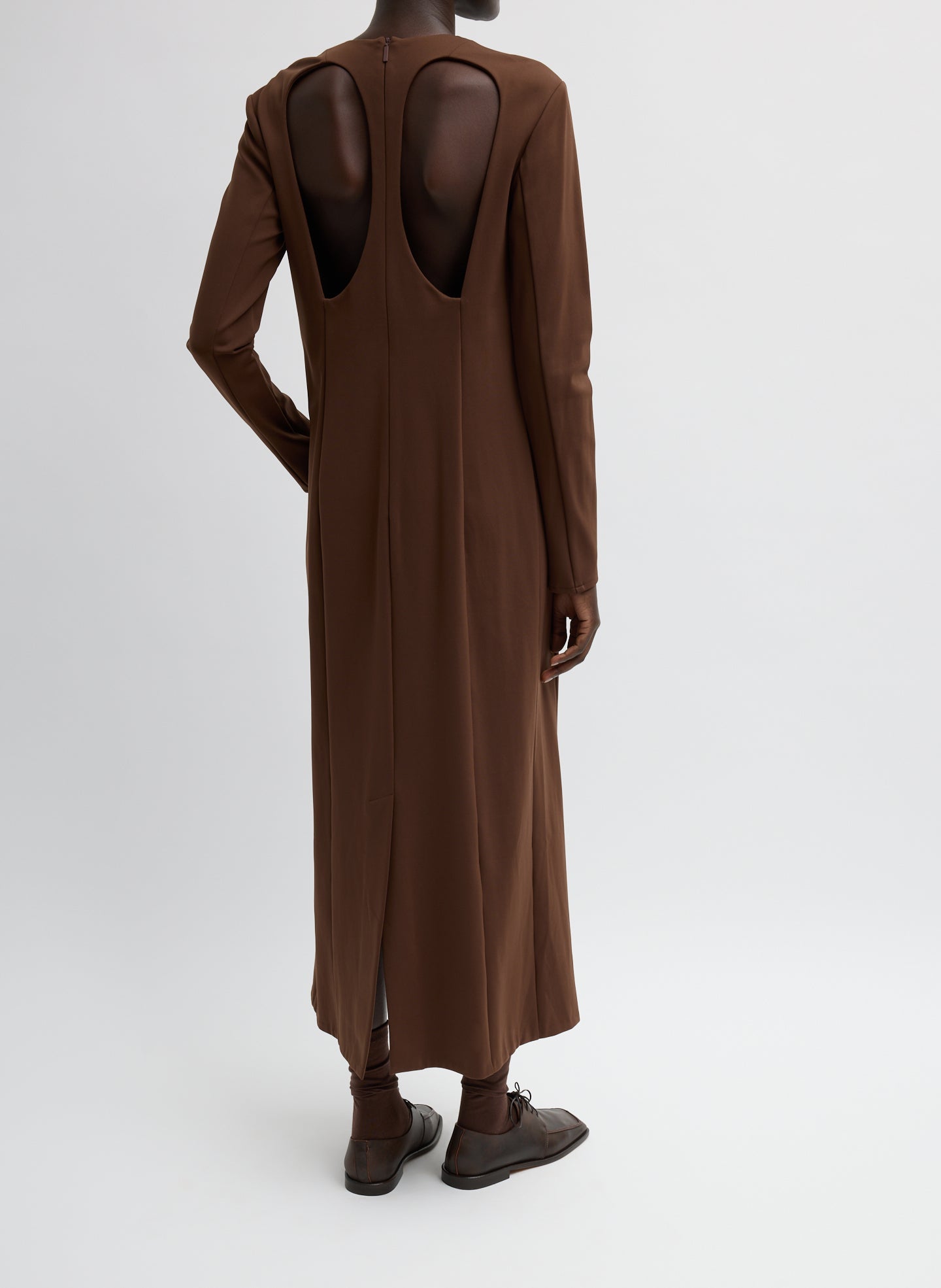 Tibi Compact Ultra Stretch Knit Dress With Cut Out Back