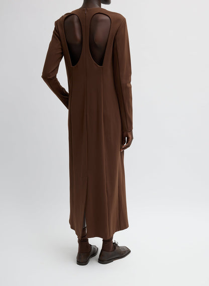 Tibi Compact Ultra Stretch Knit Dress With Cut Out Back