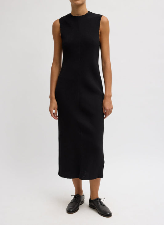 Tibi Viscose Plisse Sleeveless Bias Dress