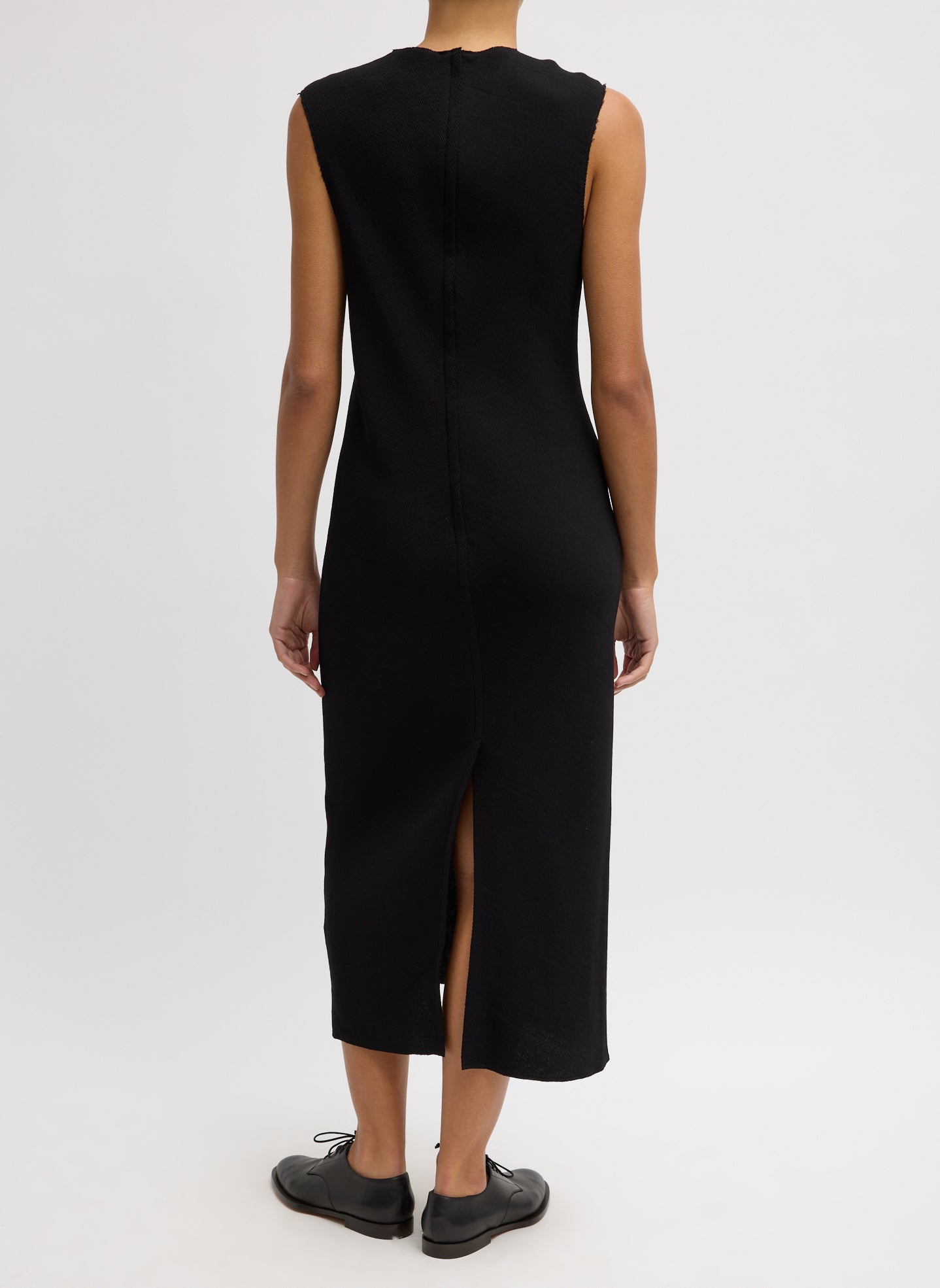 Tibi Viscose Plisse Sleeveless Bias Dress