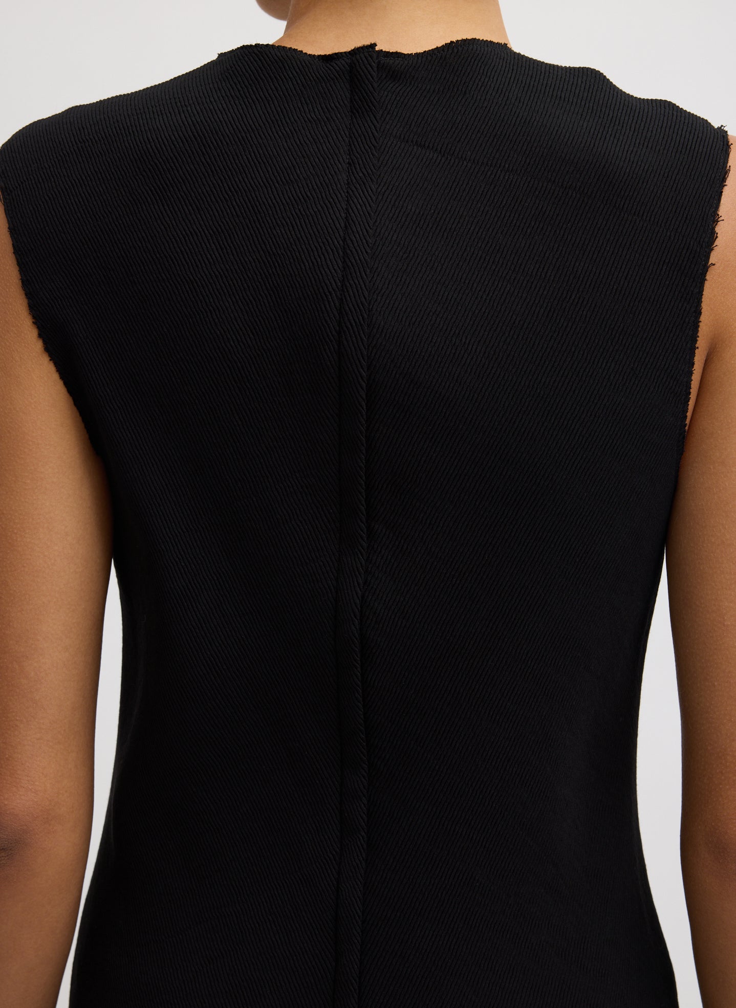 Tibi Viscose Plisse Sleeveless Bias Dress