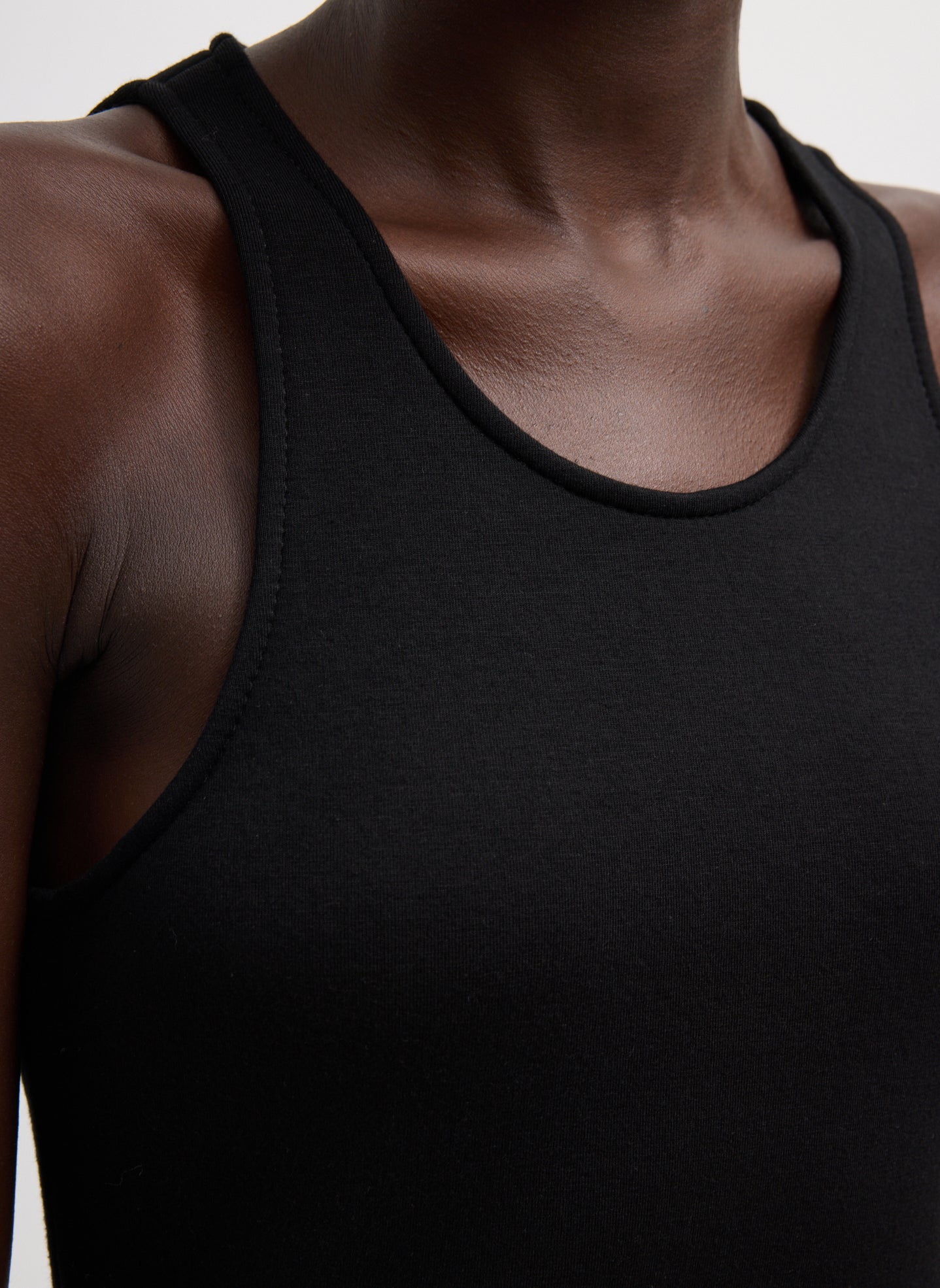 Tibi Bonded Viscose Sculpted Sleeveless Tunic Tank