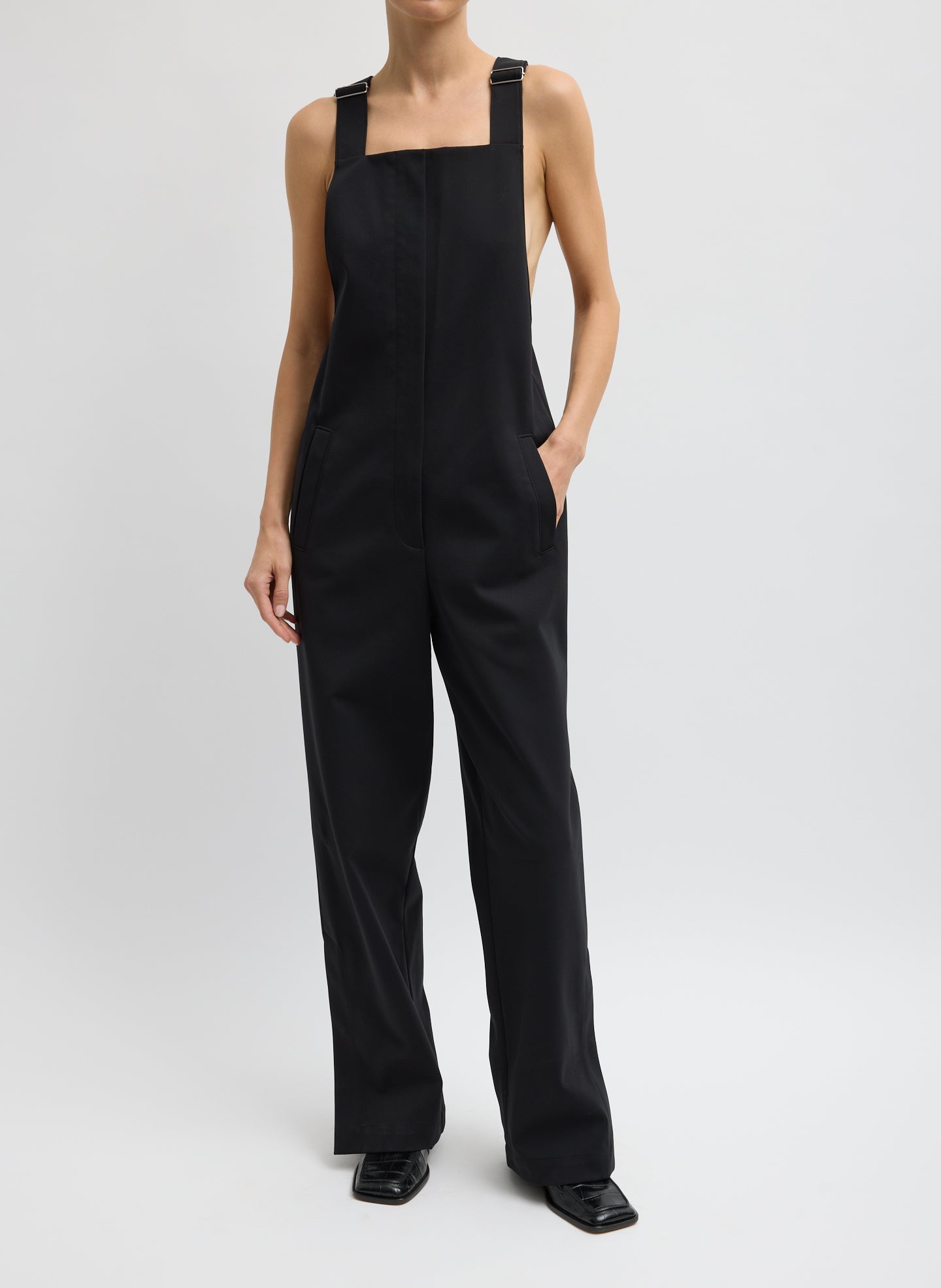 Tibi Compact Tech Knit Overalls