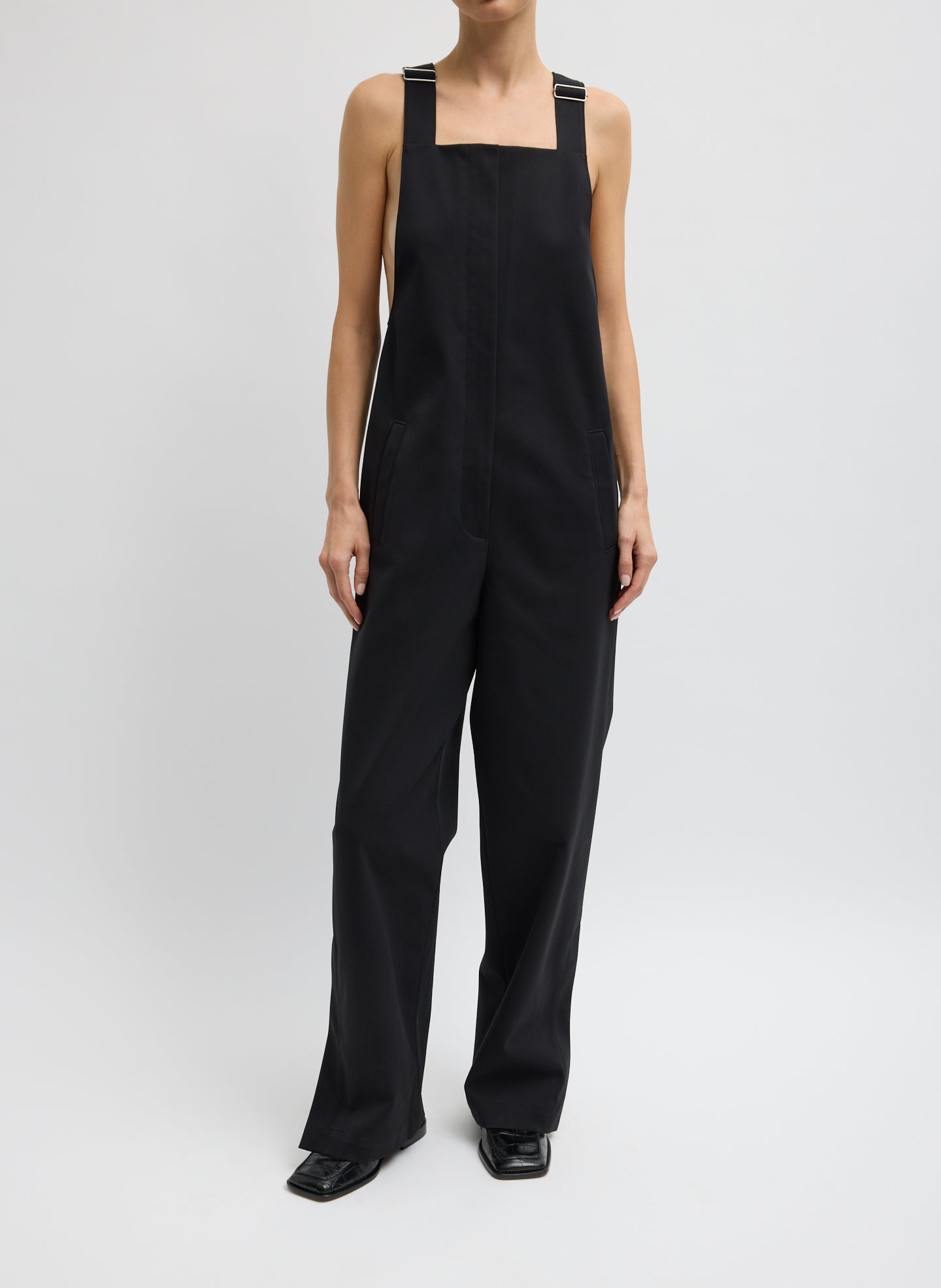 Tibi Compact Tech Knit Overalls