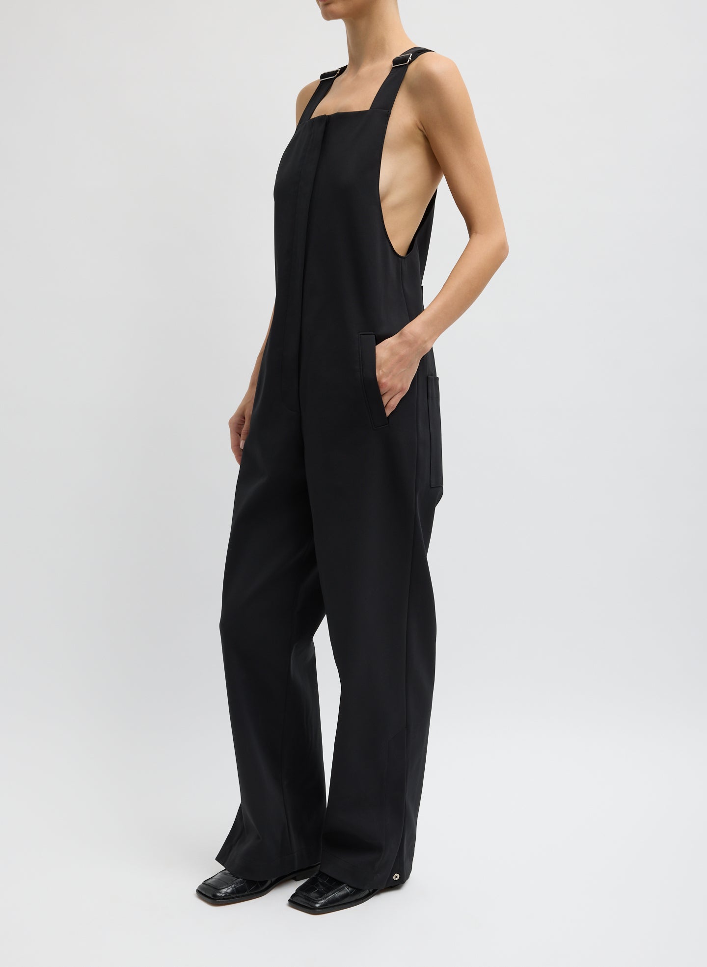 Tibi Compact Tech Knit Overalls