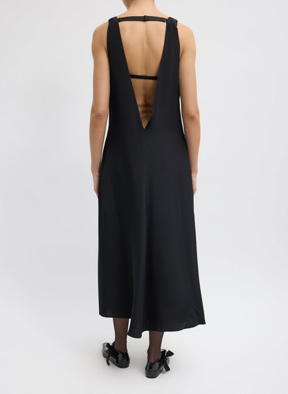Tibi 4-Ply Silk V-Neck Dress With Bra