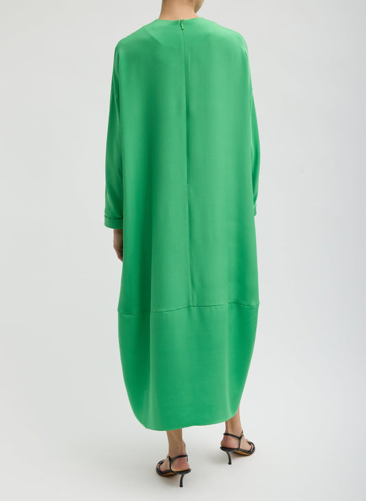 Tibi 4-Ply Silk Long Sleeve Cocoon Dress