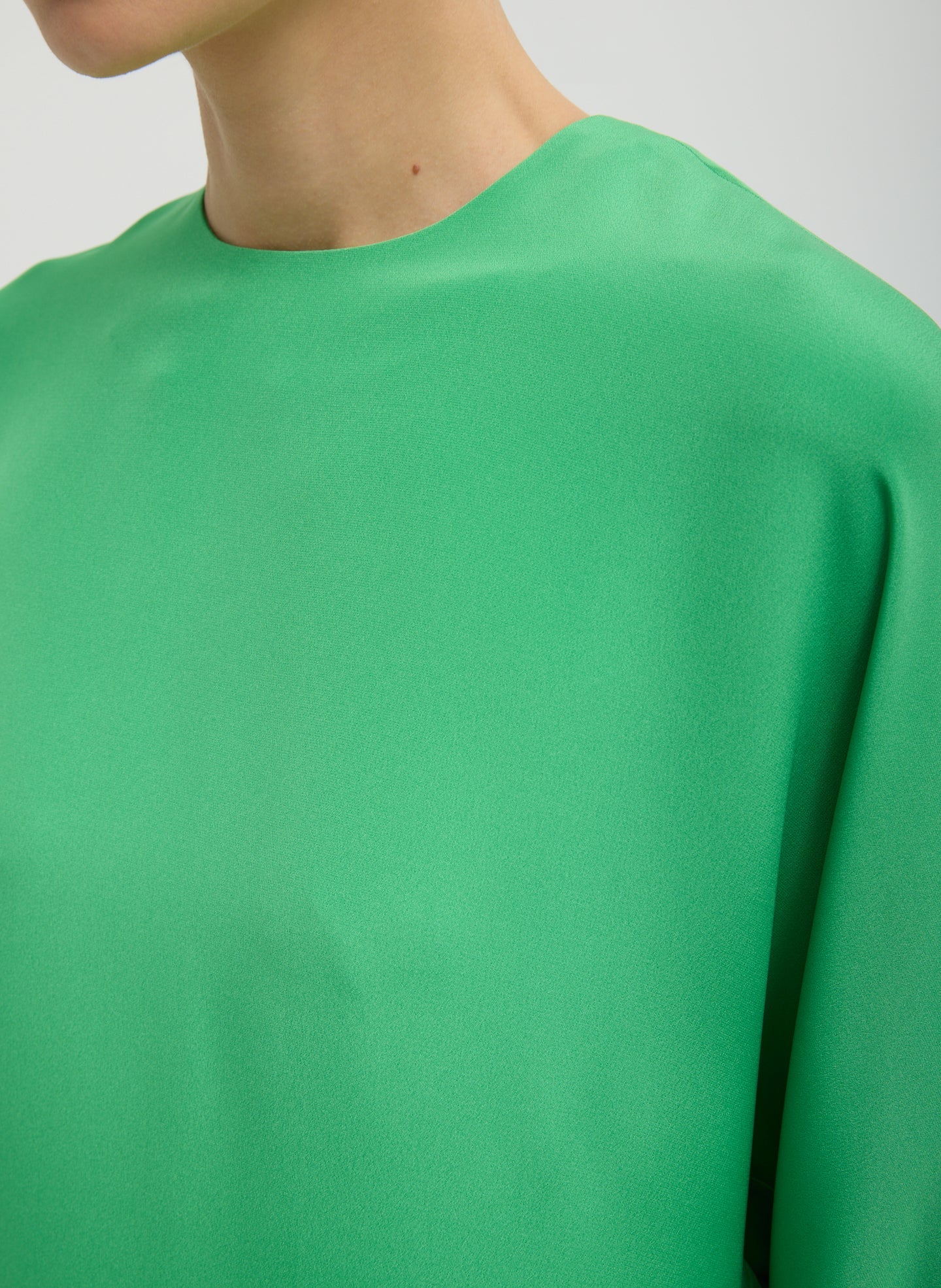 Tibi 4-Ply Silk Long Sleeve Cocoon Dress