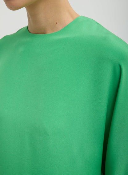 Tibi 4-Ply Silk Long Sleeve Cocoon Dress