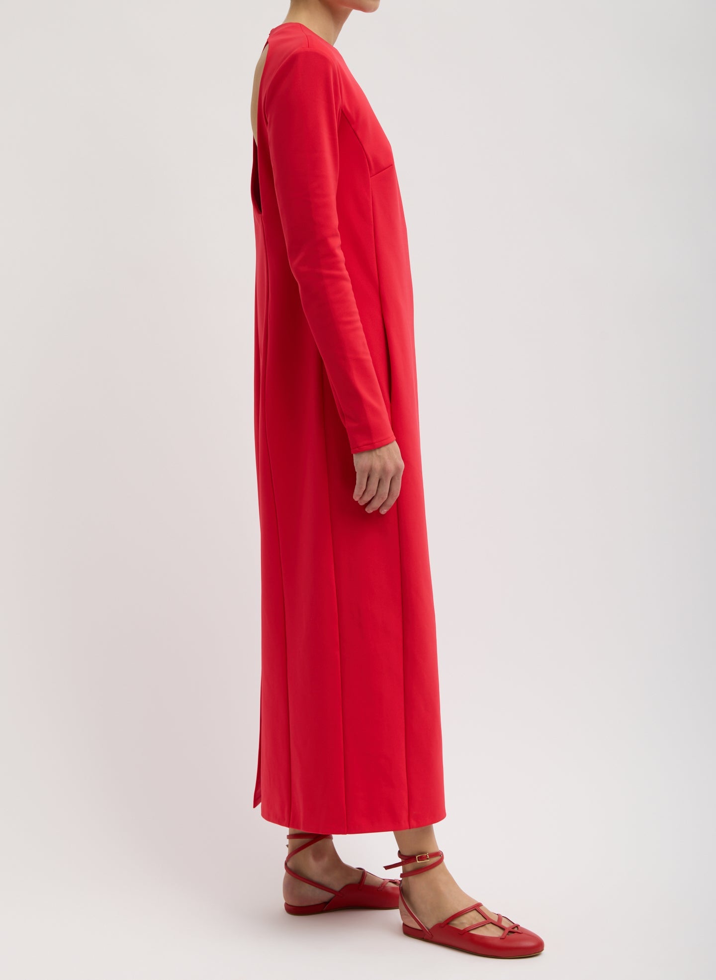 Tibi Compact Ultra Stretch Knit Dress With Cut Out Back