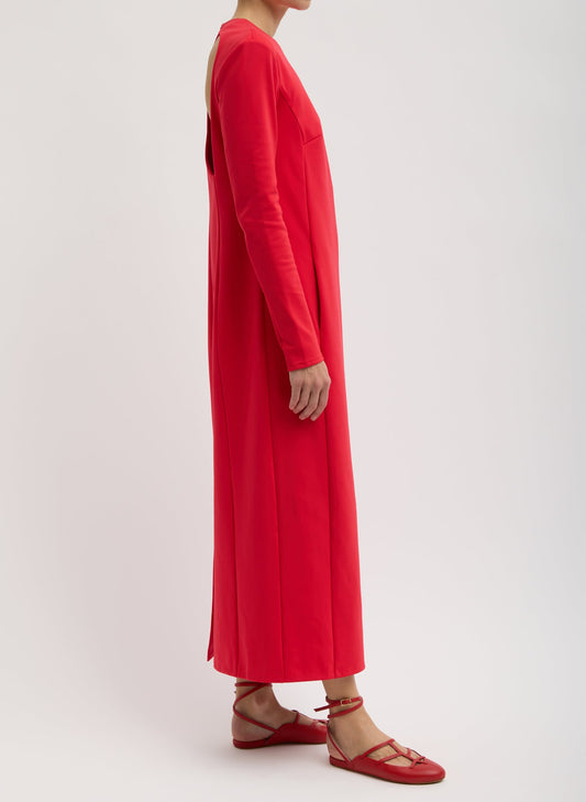 Tibi Compact Ultra Stretch Knit Dress With Cut Out Back