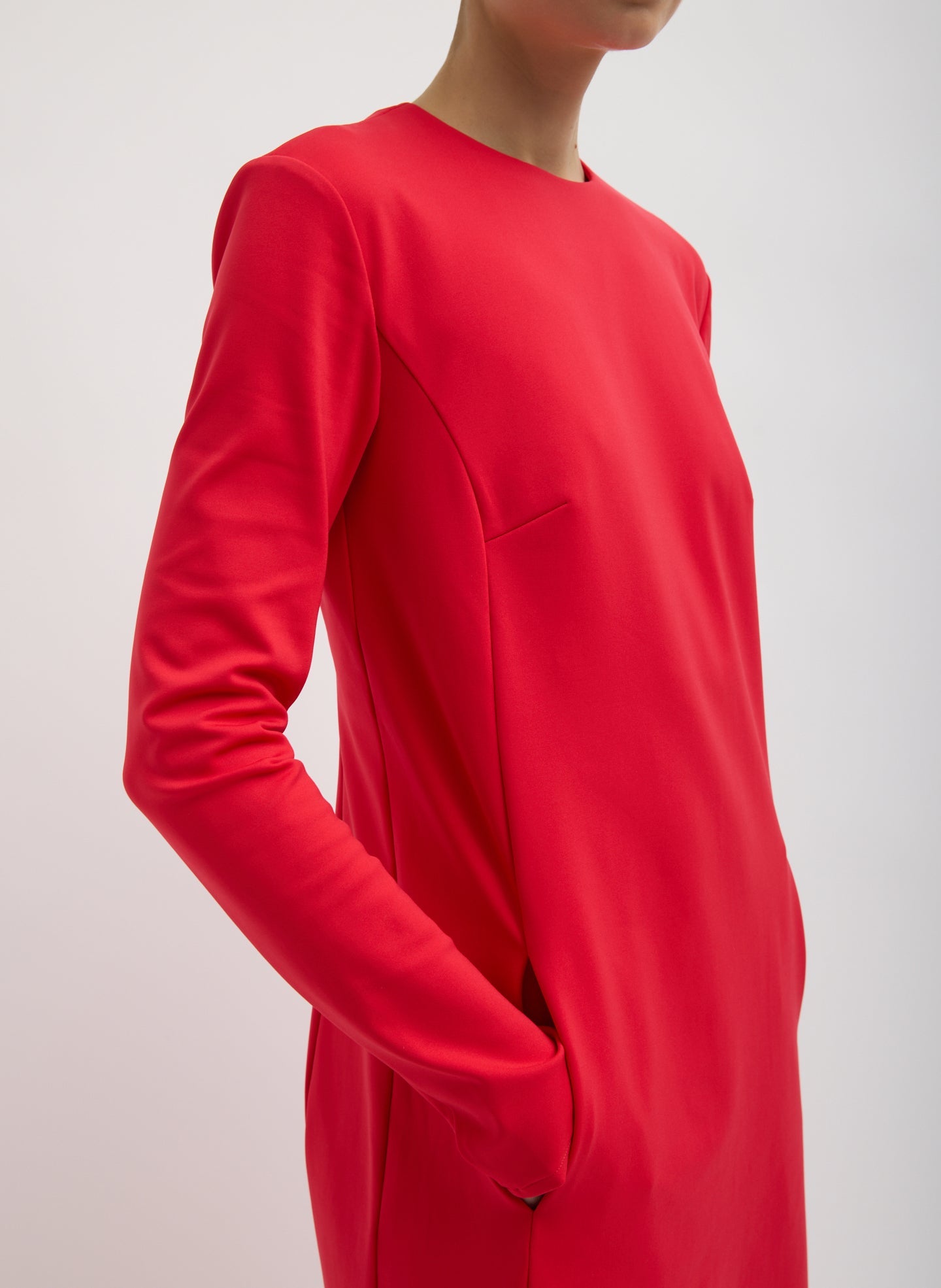 Tibi Compact Ultra Stretch Knit Dress With Cut Out Back