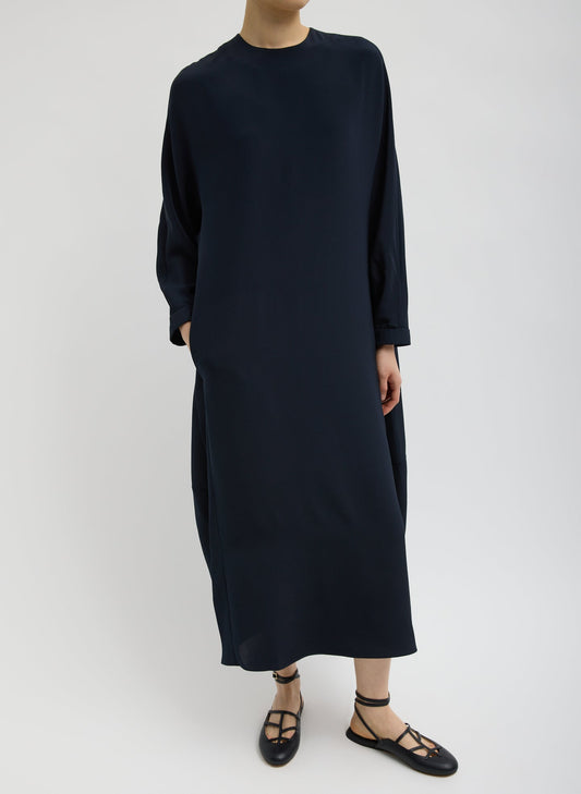 Tibi 4-Ply Silk Long Sleeve Cocoon Dress