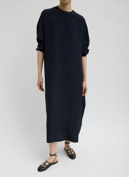 Tibi 4-Ply Silk Long Sleeve Cocoon Dress