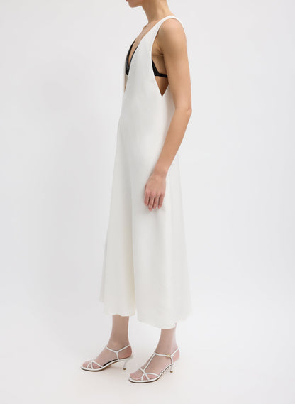 Tibi 4-Ply Silk V-Neck Dress With Bra
