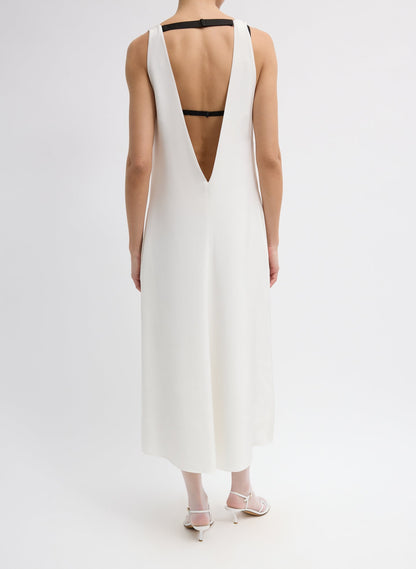 Tibi 4-Ply Silk V-Neck Dress With Bra