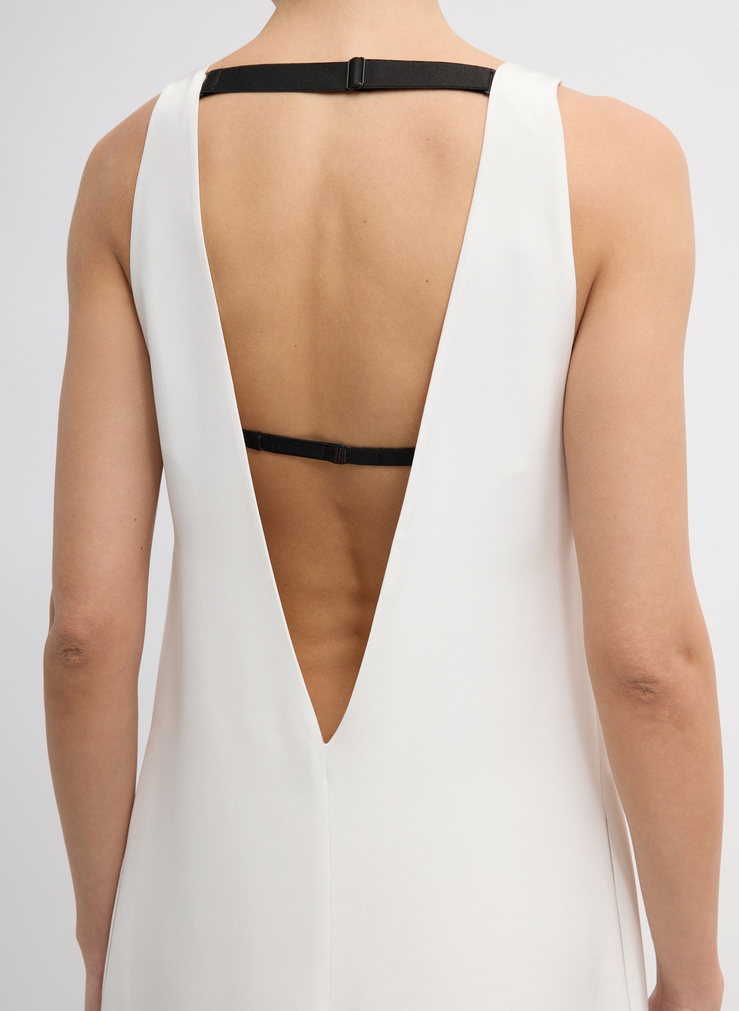 Tibi 4-Ply Silk V-Neck Dress With Bra