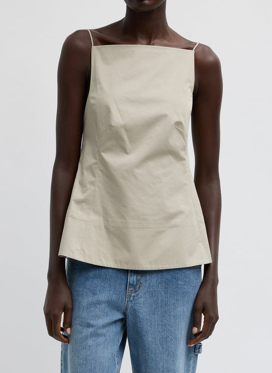 Tibi Eco Poplin Strappy Open Back Top