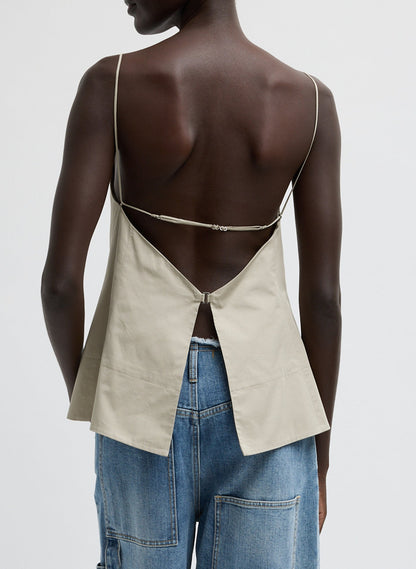 Tibi Eco Poplin Strappy Open Back Top