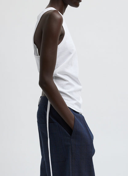 Tibi Shirred Back Tank