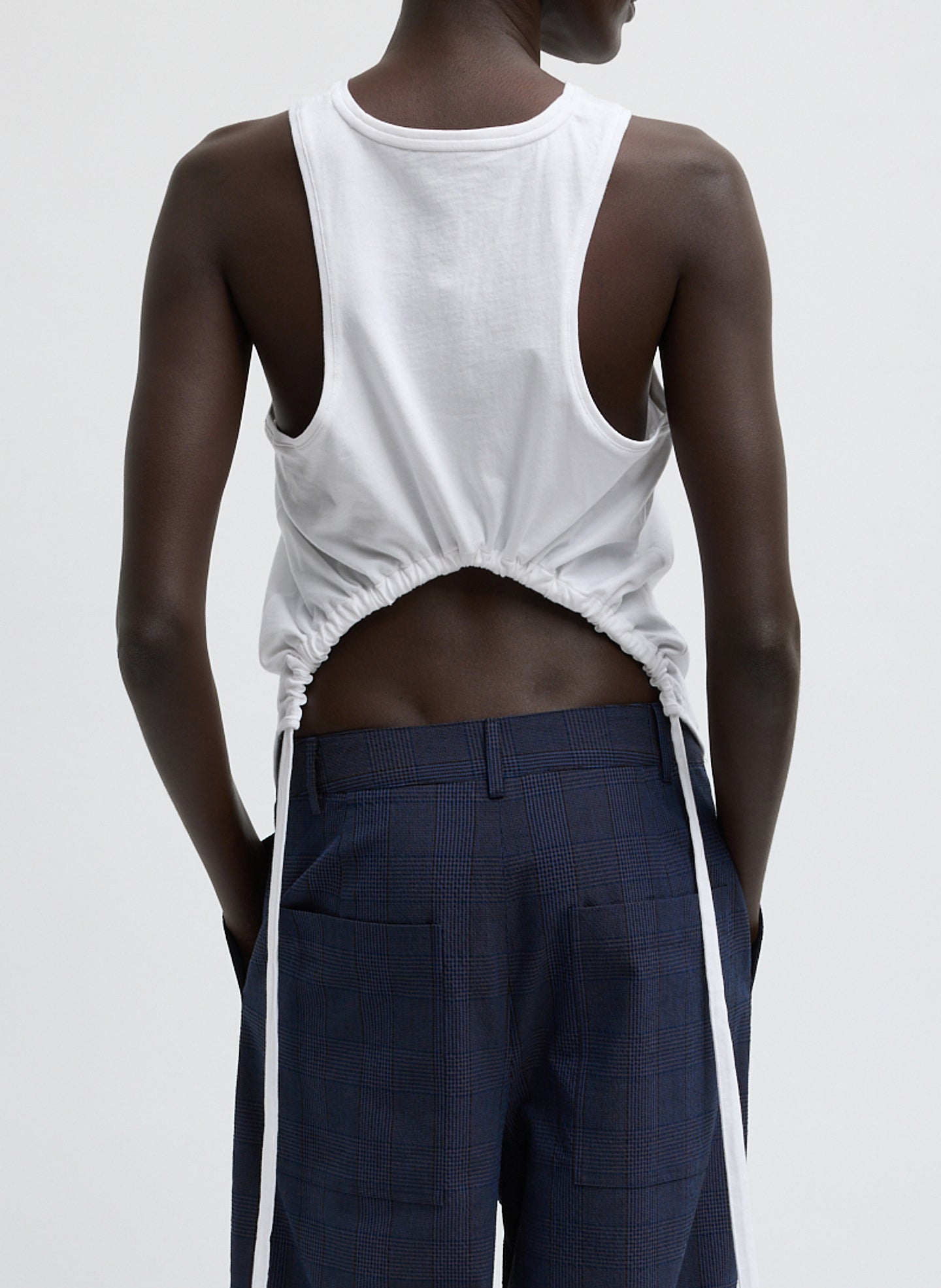 Tibi Shirred Back Tank