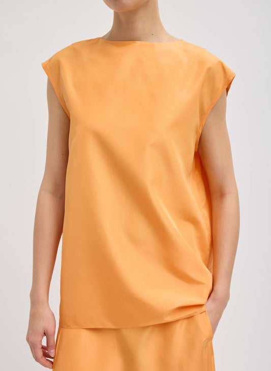 Tibi Summer Nylon Sleeveless Cocoon Top