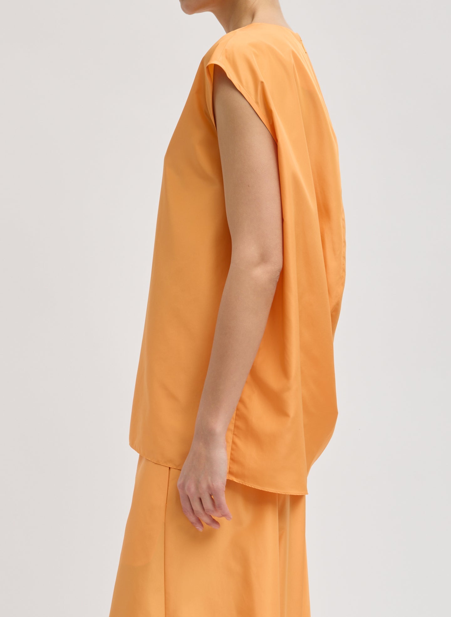 Tibi Summer Nylon Sleeveless Cocoon Top