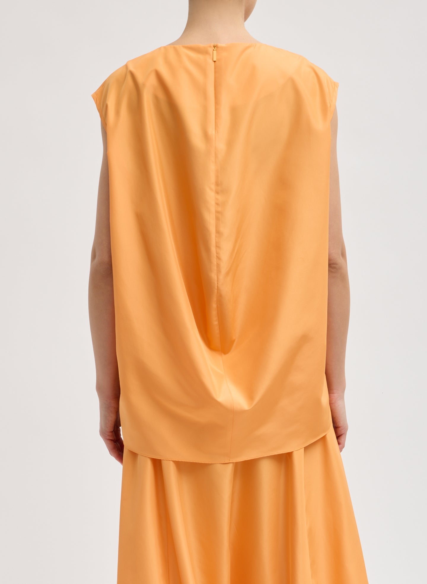 Tibi Summer Nylon Sleeveless Cocoon Top