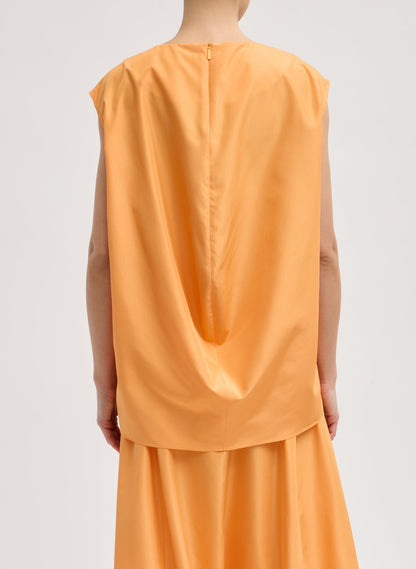 Tibi Summer Nylon Sleeveless Cocoon Top