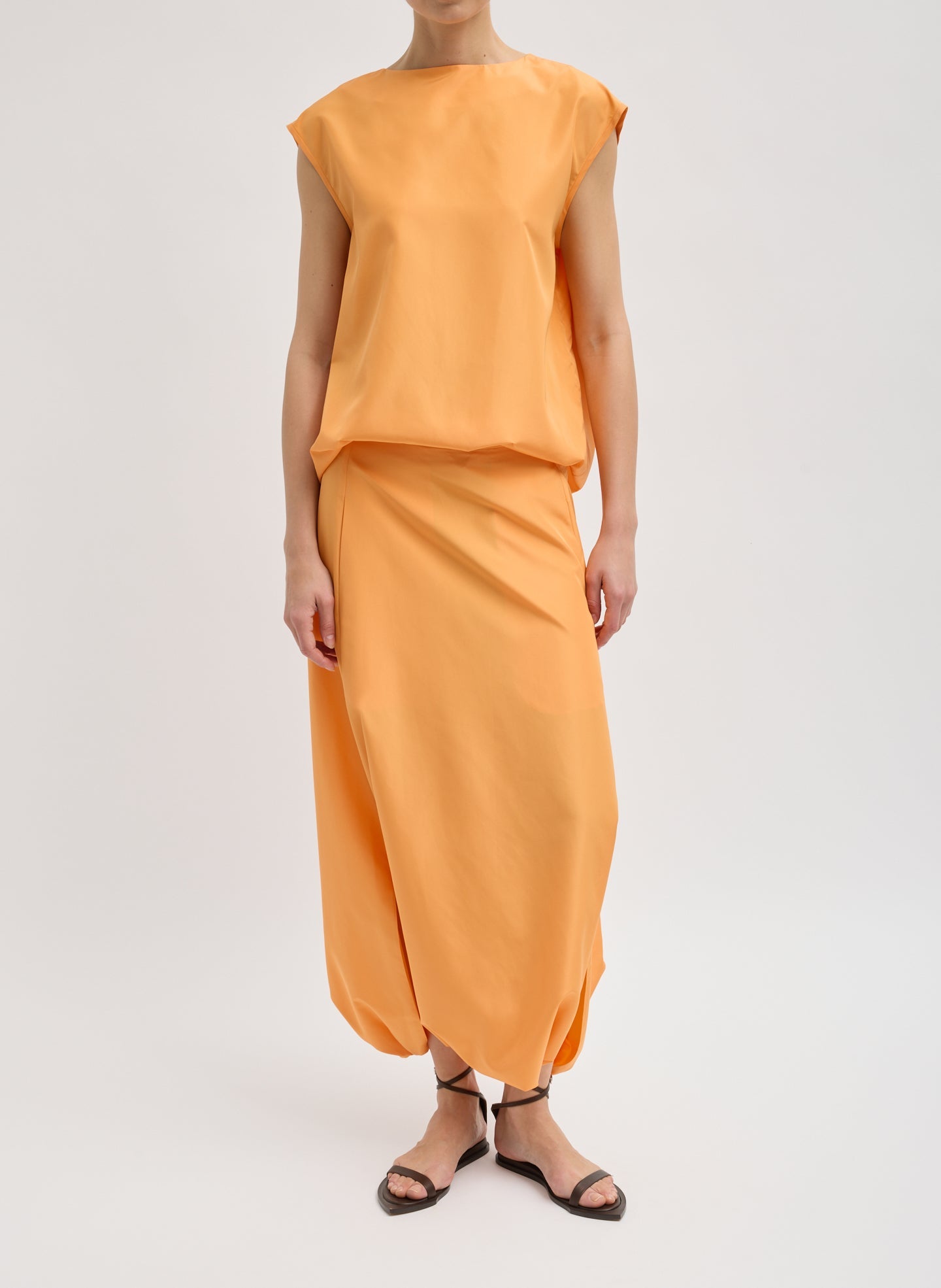 Tibi Summer Nylon Sleeveless Cocoon Top