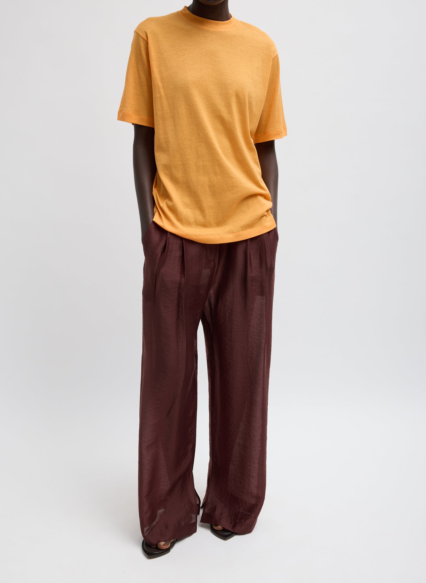 Tibi Sheer Crepe Knit Mock Unisex T-Shirt