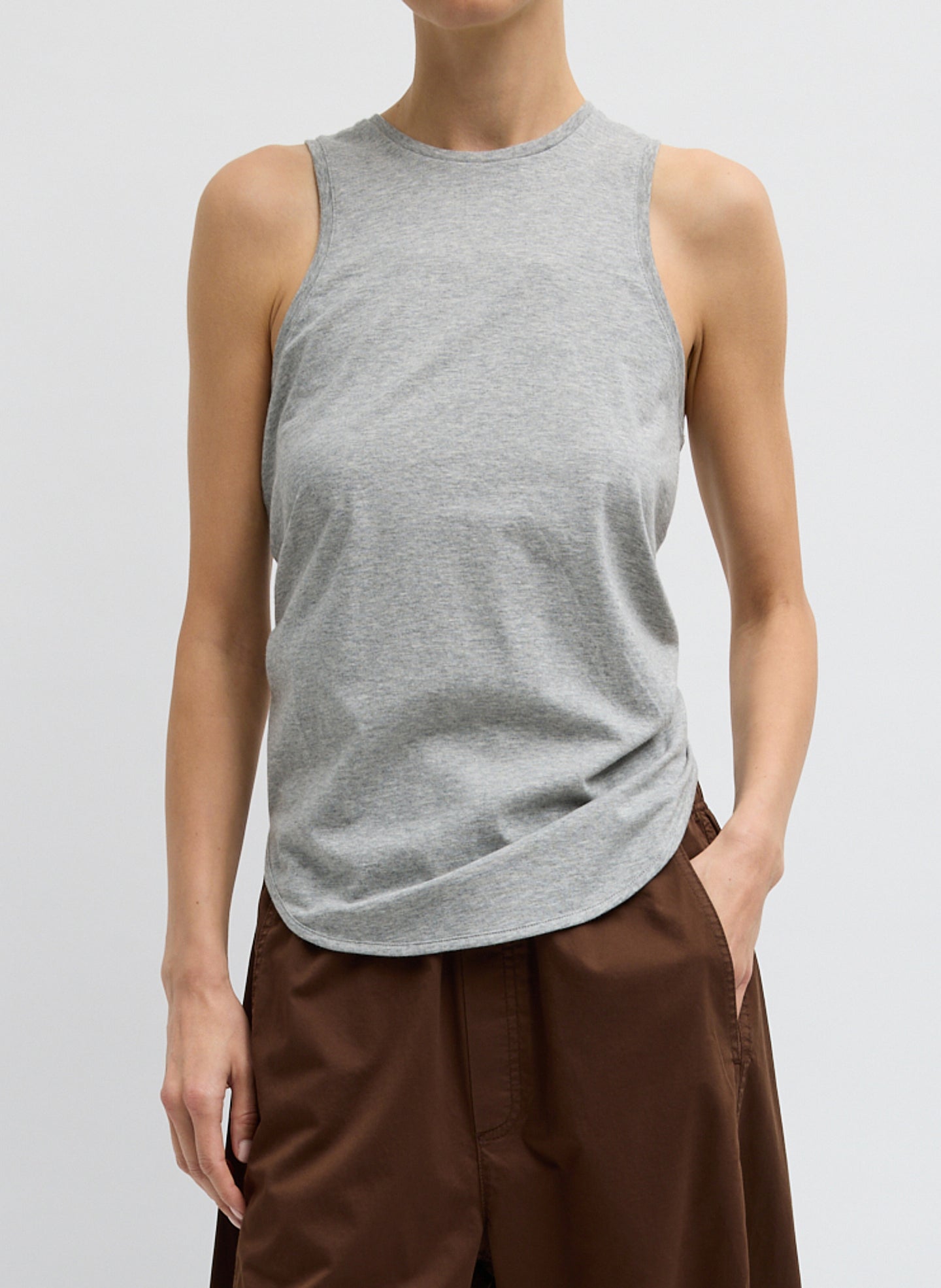 Tibi Shirred Back Tank