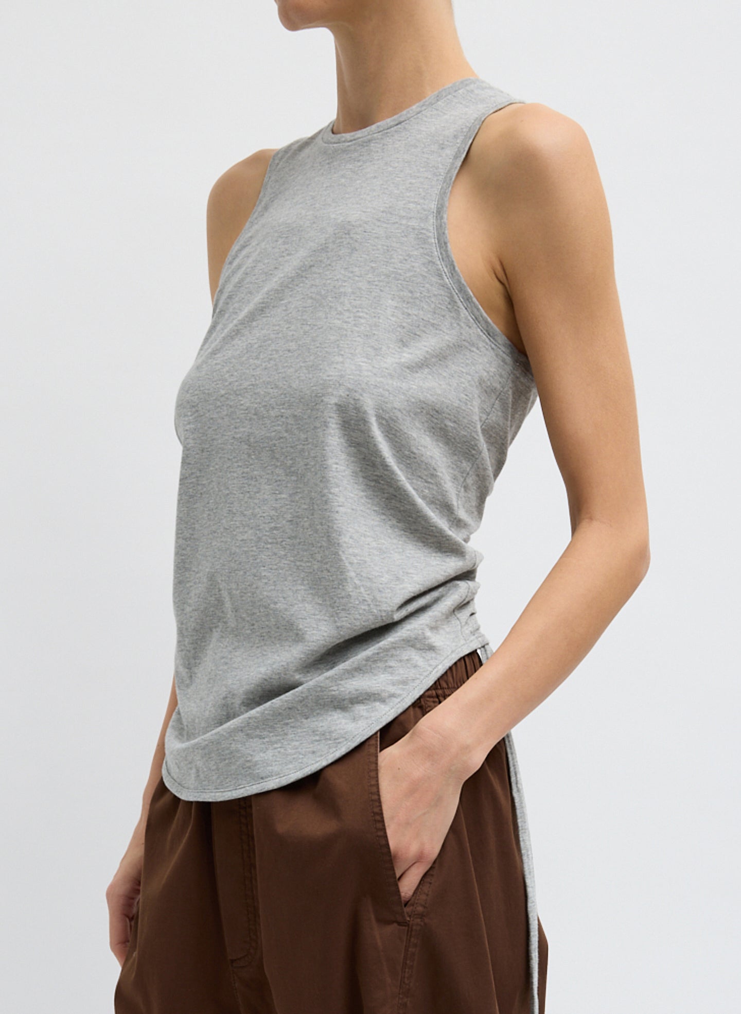 Tibi Shirred Back Tank