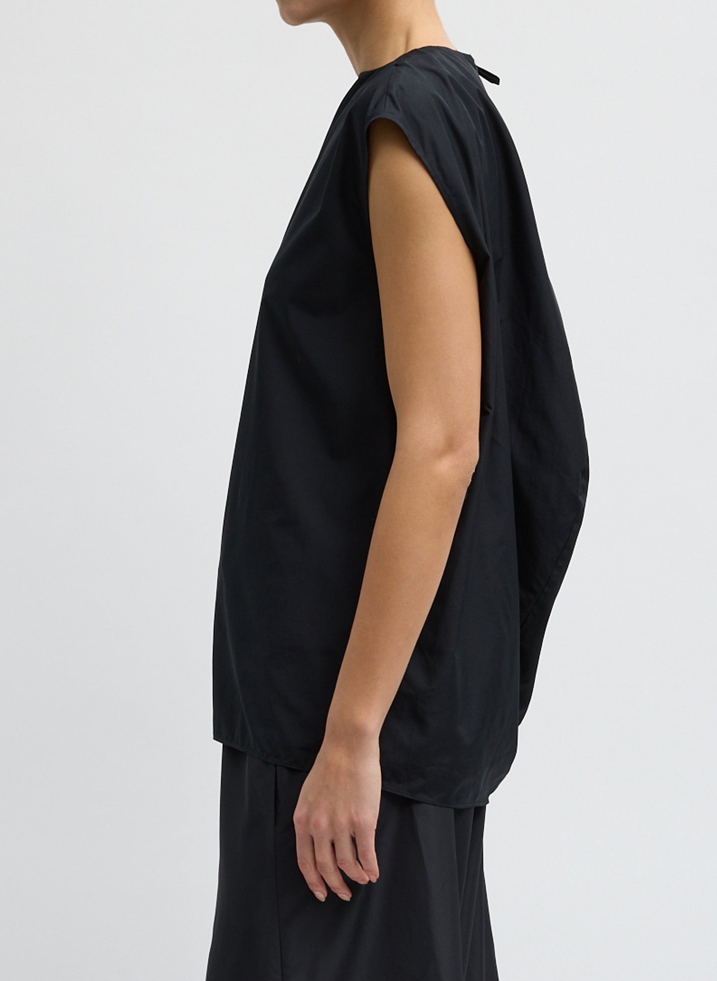 Tibi Summer Nylon Sleeveless Cocoon Top