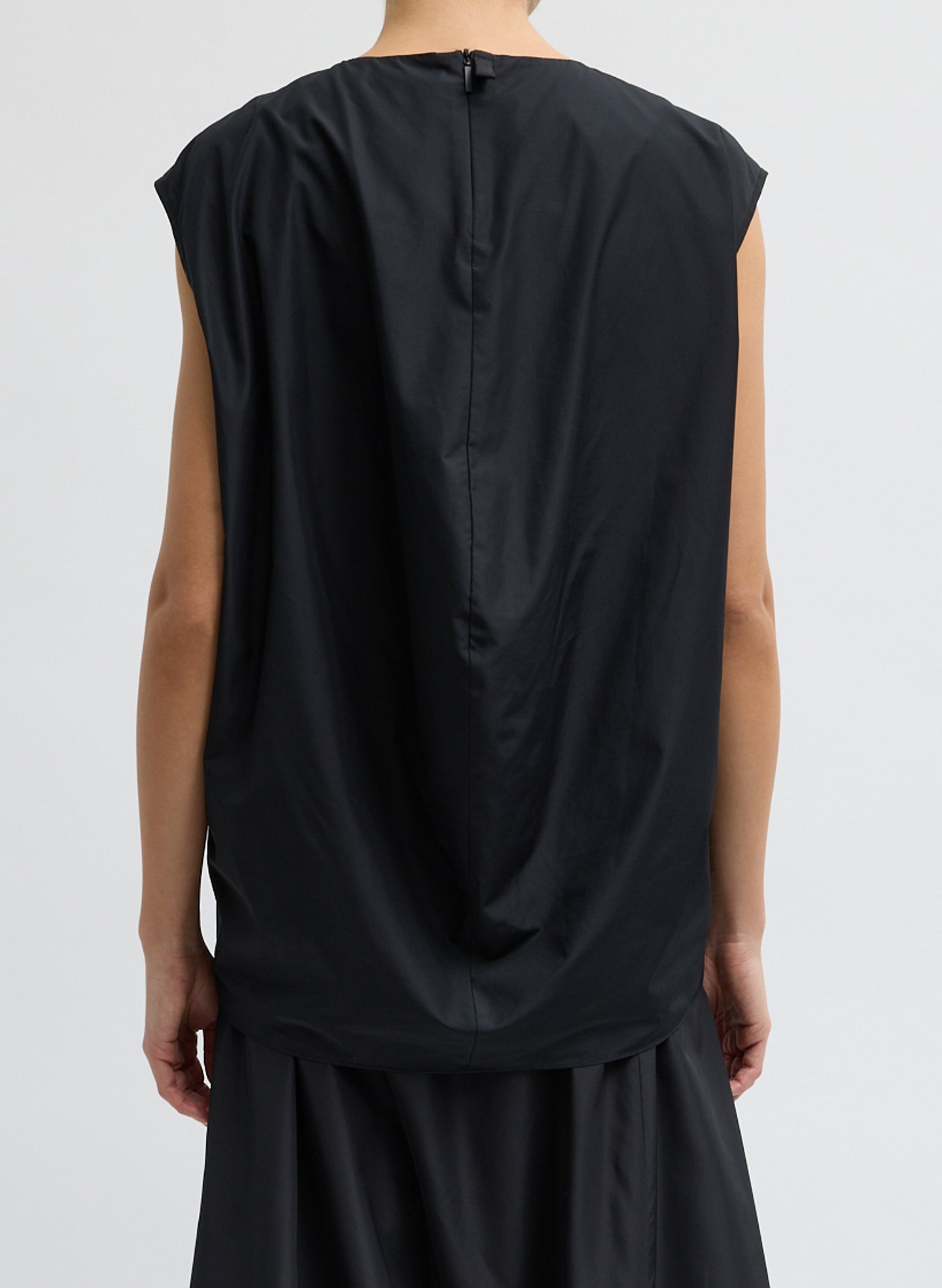 Tibi Summer Nylon Sleeveless Cocoon Top