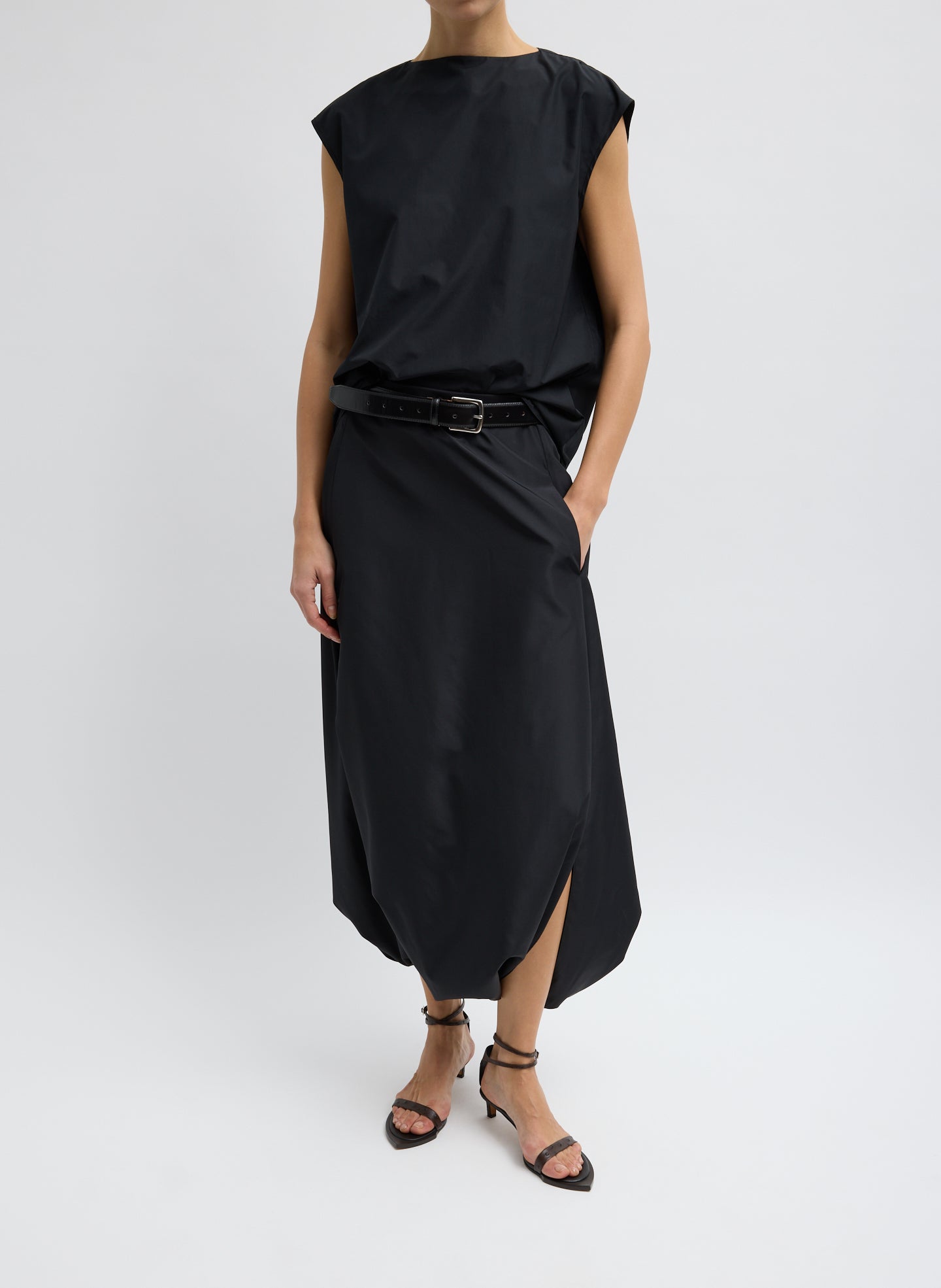 Tibi Summer Nylon Sleeveless Cocoon Top