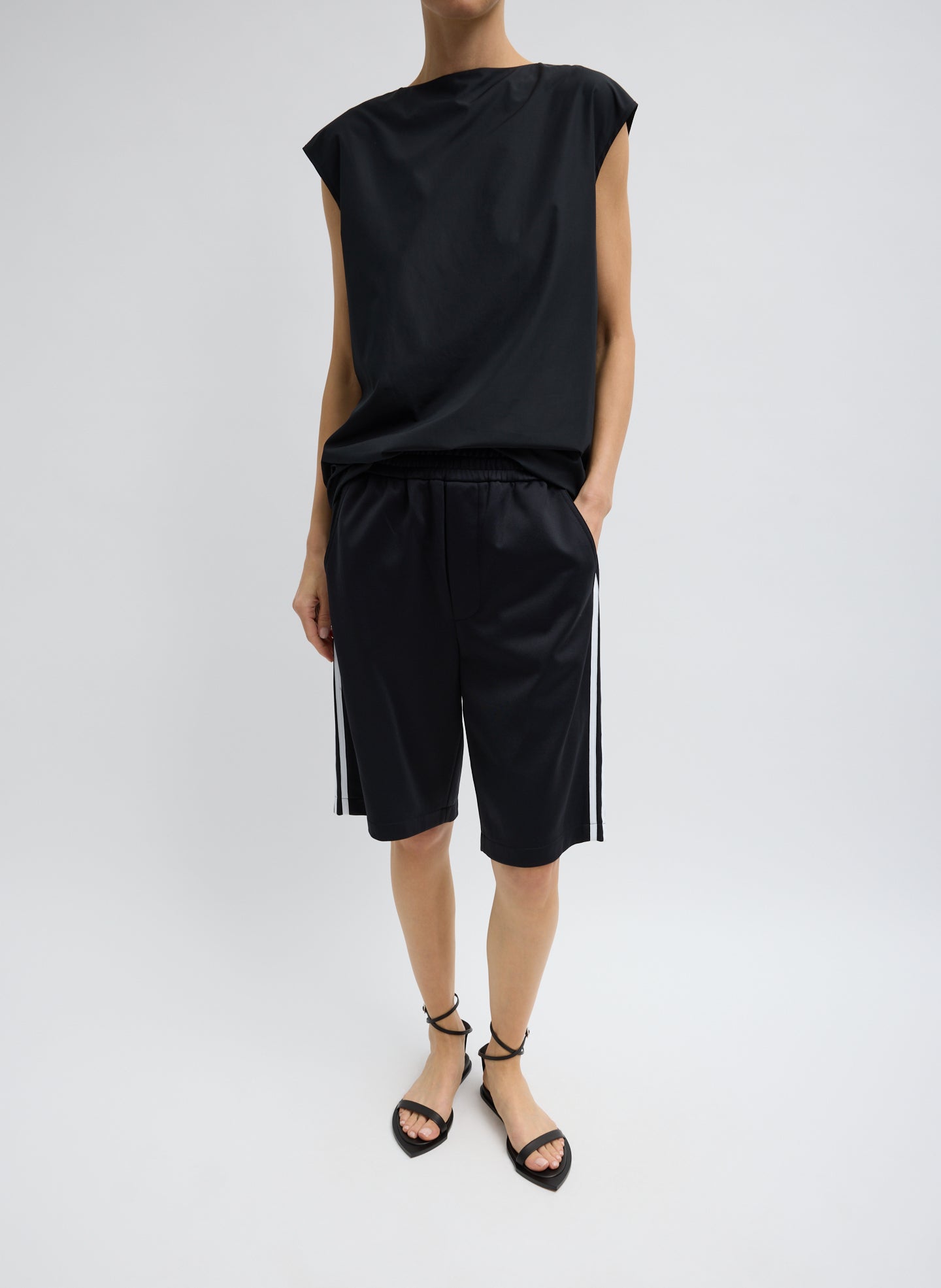 Tibi Summer Nylon Sleeveless Cocoon Top