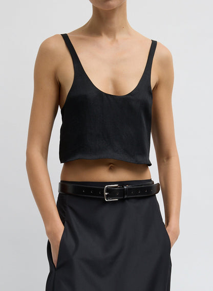 Tibi Summer Acetate Crinkle Cropped Tank