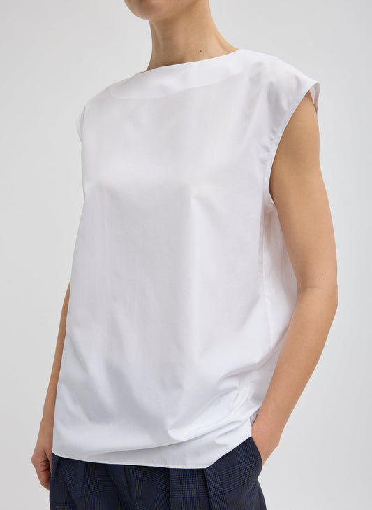 Tibi Summer Nylon Sleeveless Cocoon Top