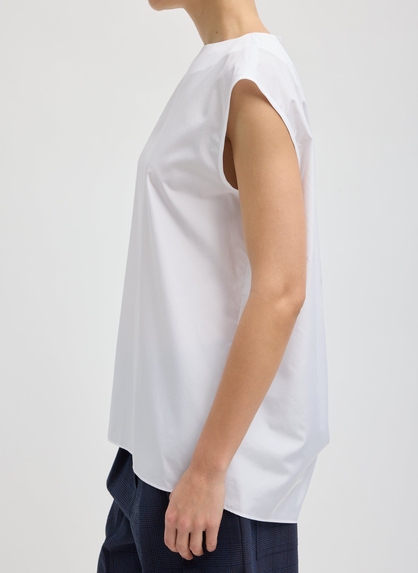 Tibi Summer Nylon Sleeveless Cocoon Top