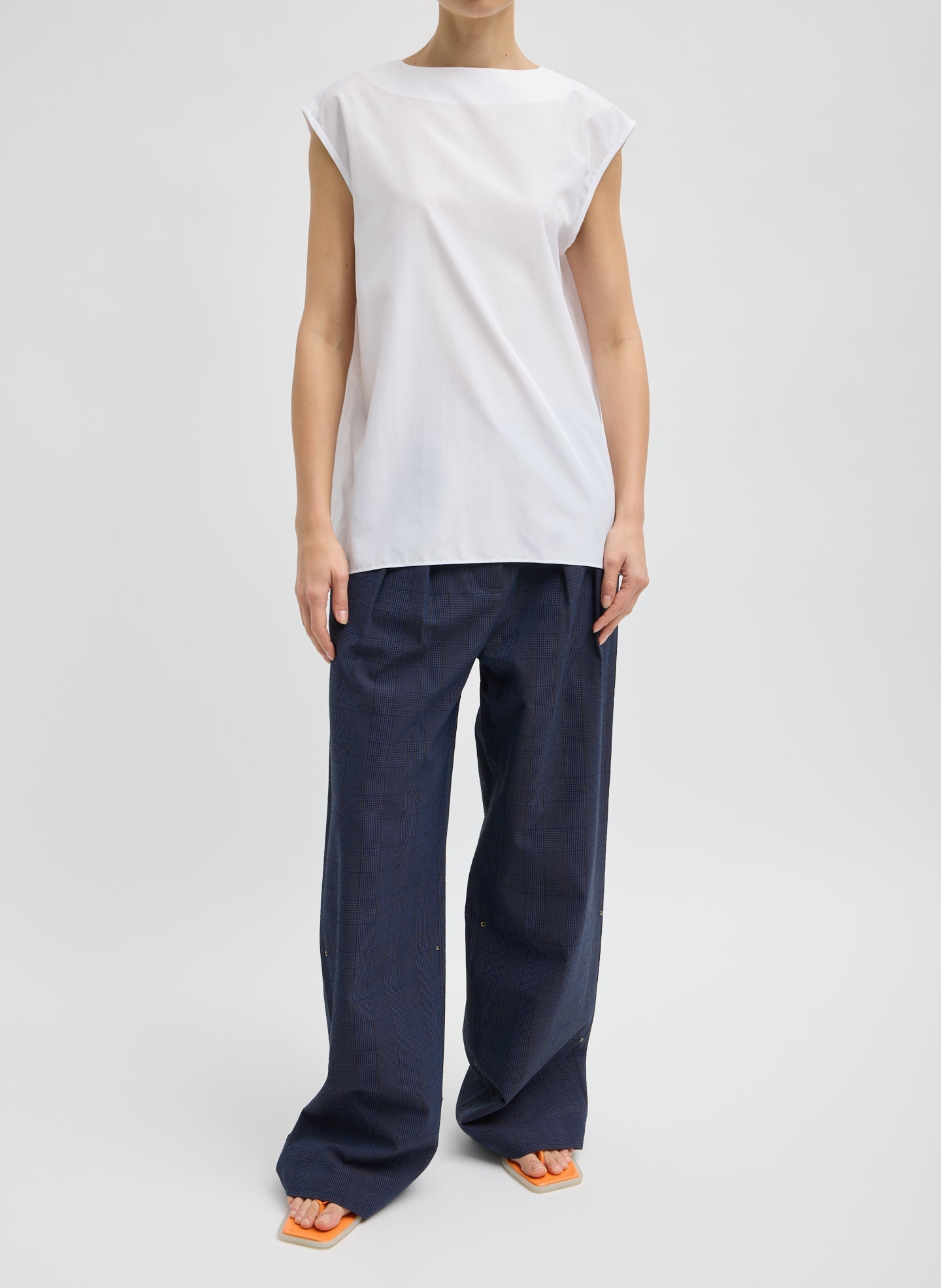 Tibi Summer Nylon Sleeveless Cocoon Top