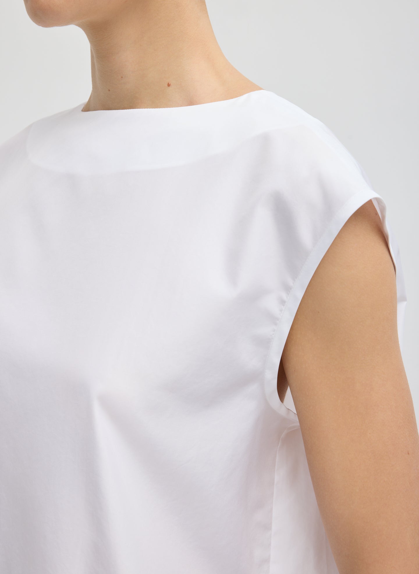 Tibi Summer Nylon Sleeveless Cocoon Top