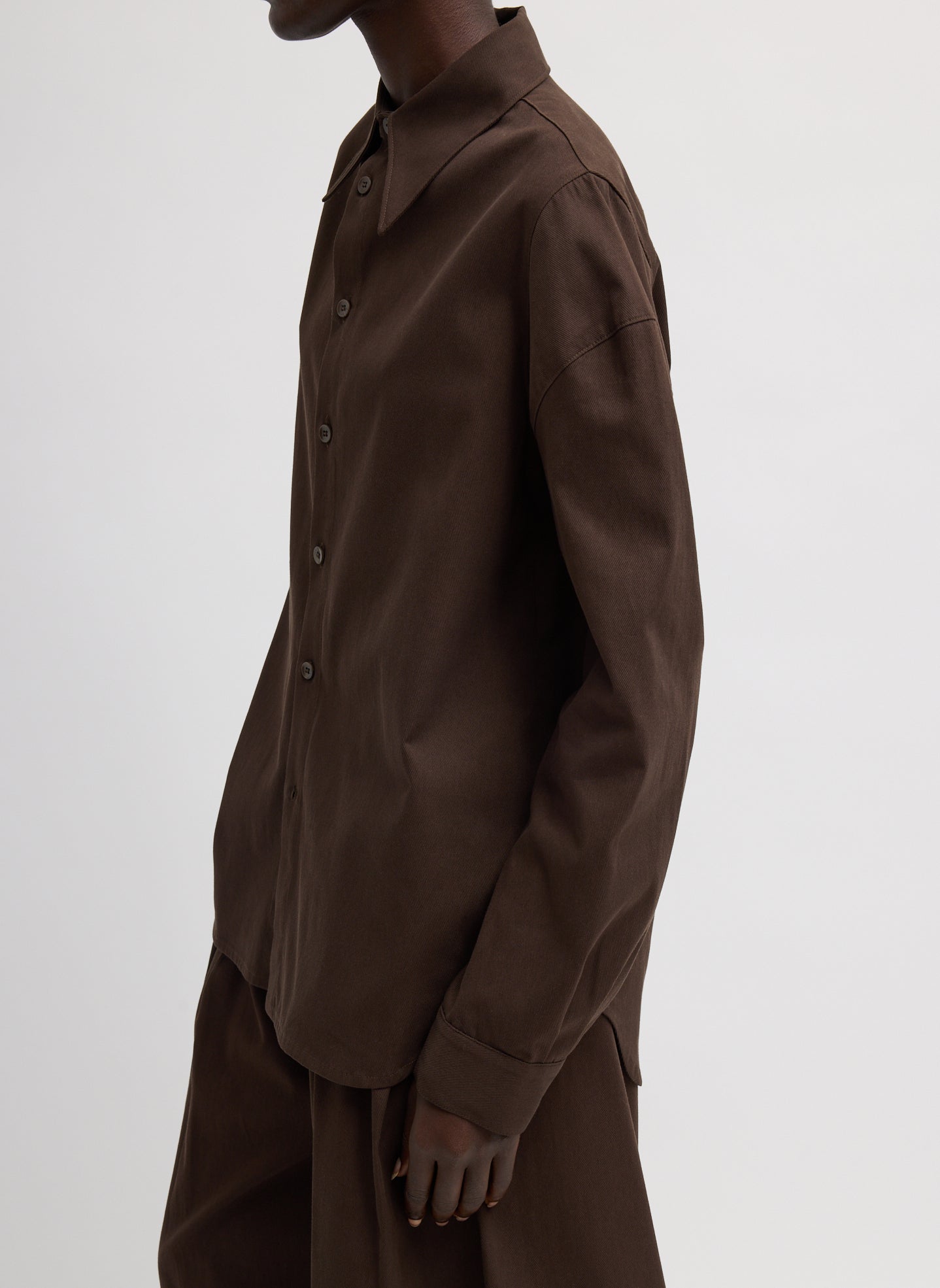 Tibi Luxe Spring Twill Hinged Shirt