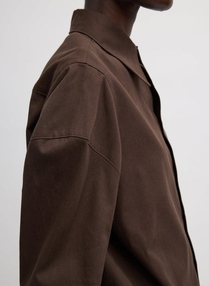 Tibi Luxe Spring Twill Hinged Shirt