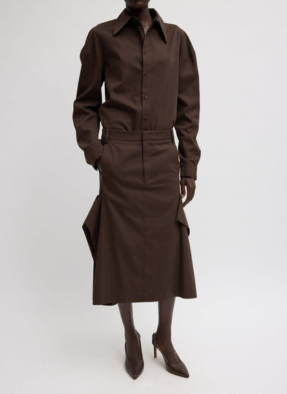 Tibi Luxe Spring Twill Hinged Shirt