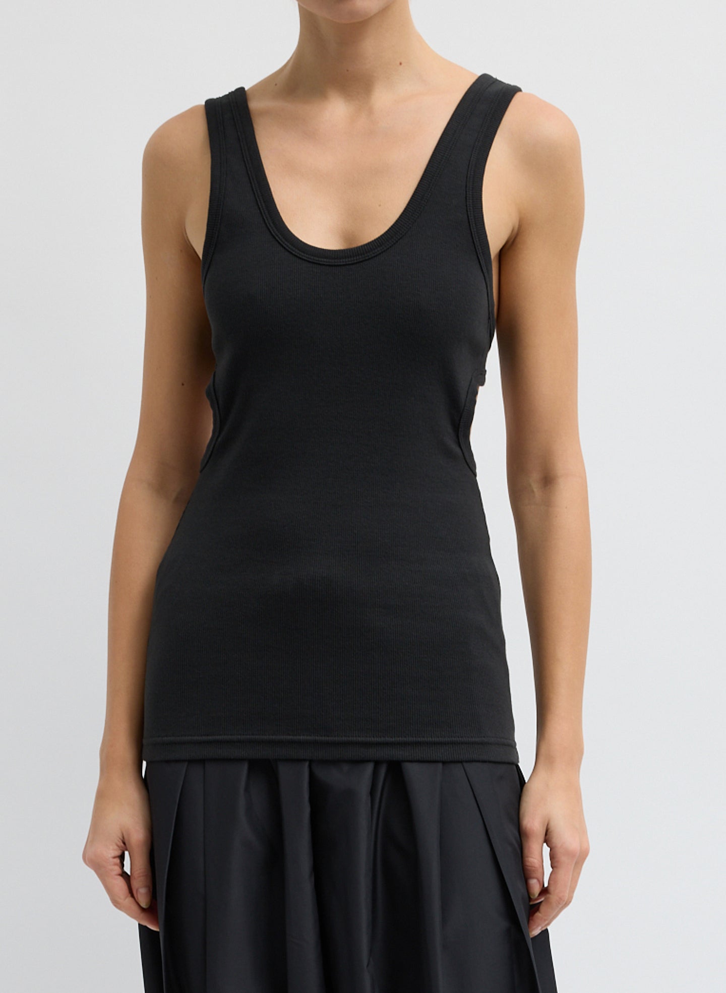 Tibi Ribbed Racerback Tank