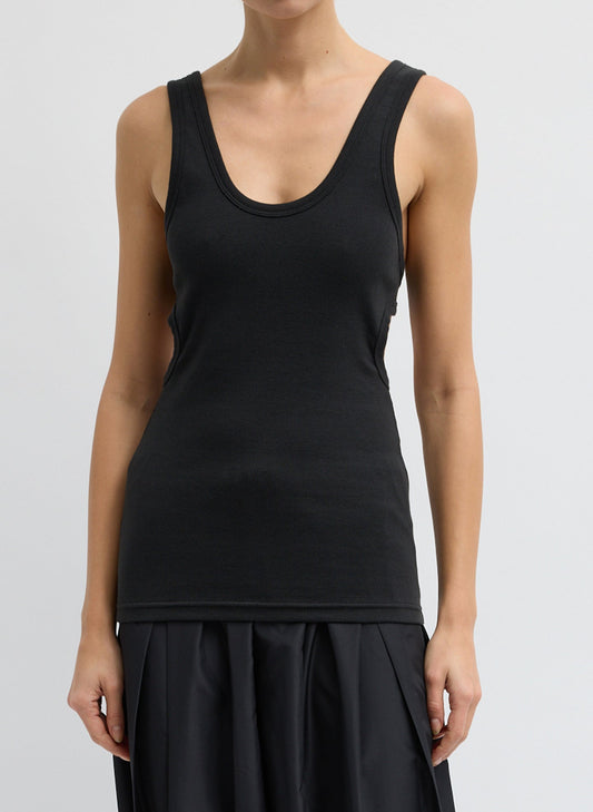 Tibi Ribbed Racerback Tank