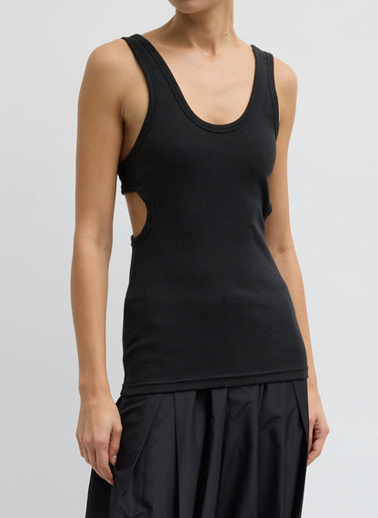 Tibi Ribbed Racerback Tank