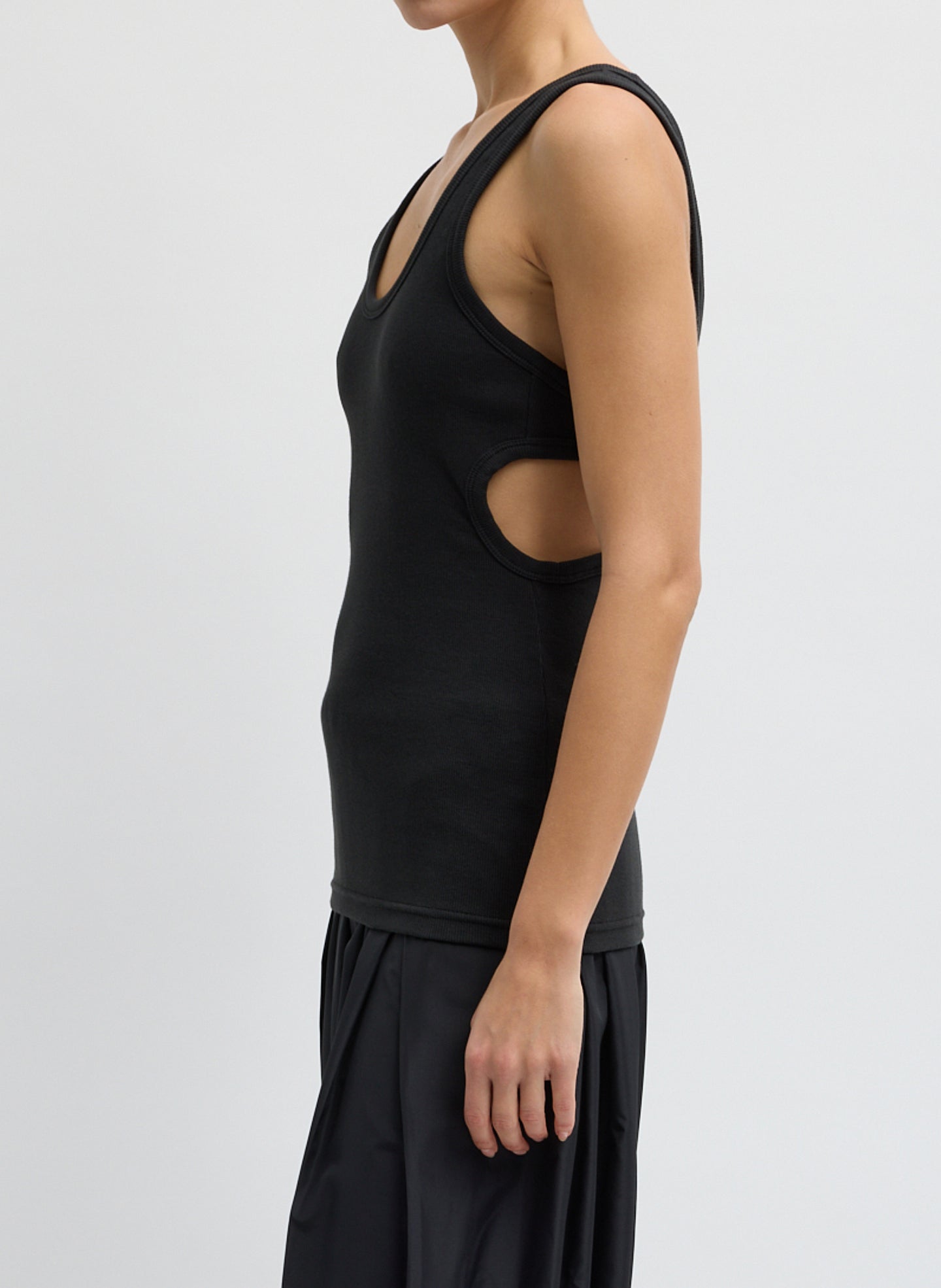 Tibi Ribbed Racerback Tank