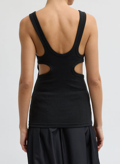 Tibi Ribbed Racerback Tank